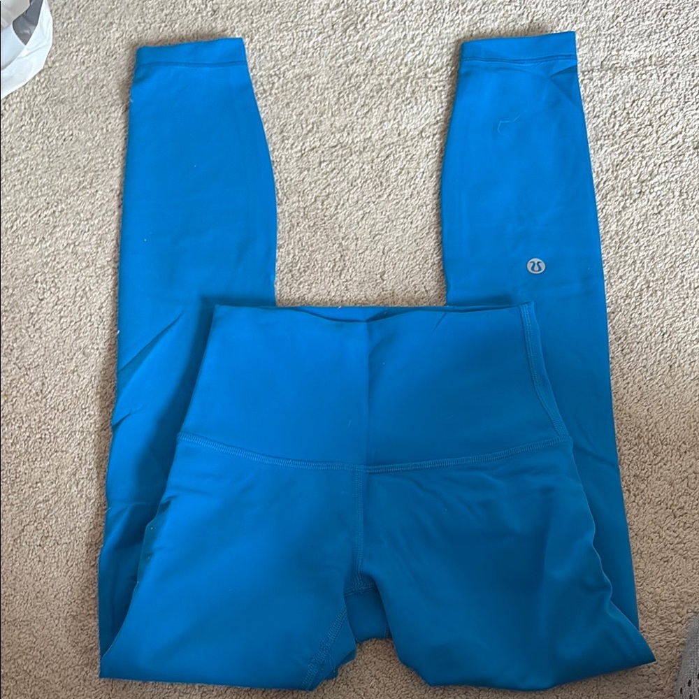 lululemon athletica Bright Teal High-Rise Leggings Wunder Train HR Tight 25"
